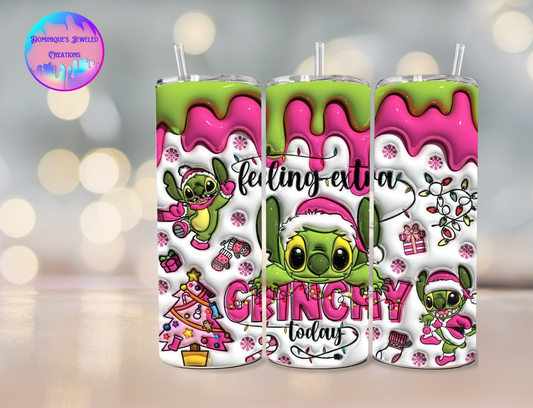 3D Stitch Grinch Tumbler