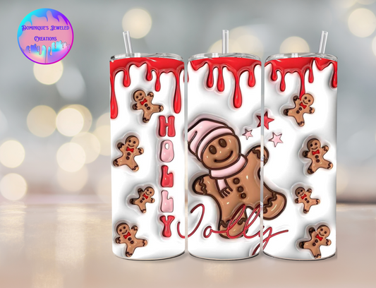 3D Holly Jolly Tumbler