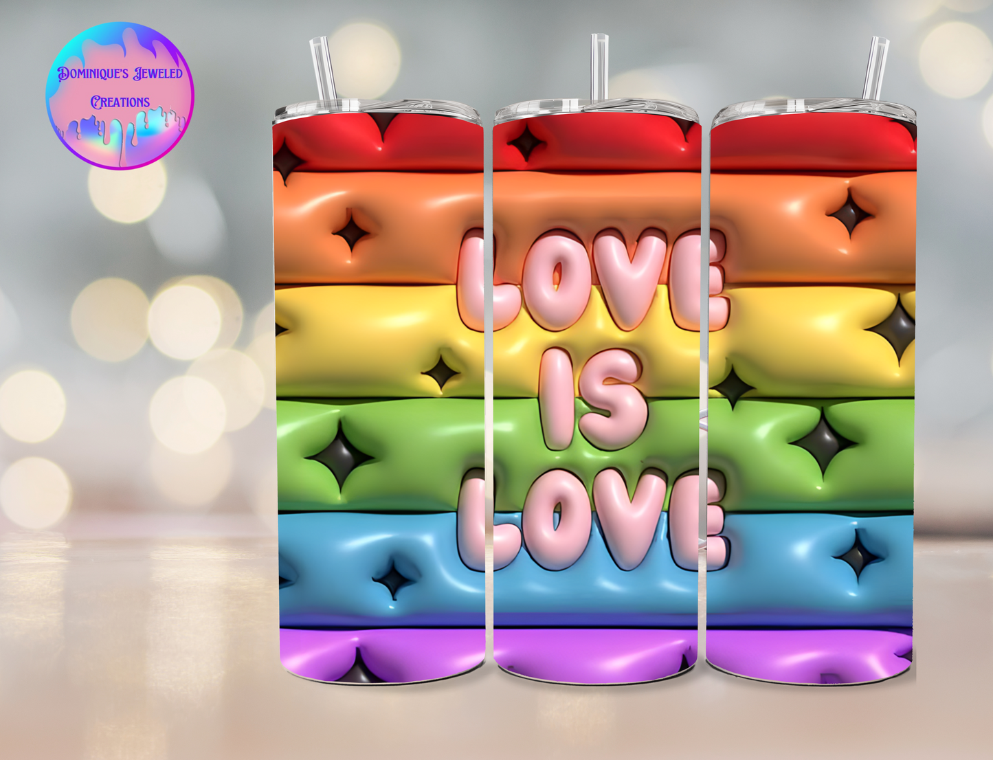 3D Love is Love Tumbler