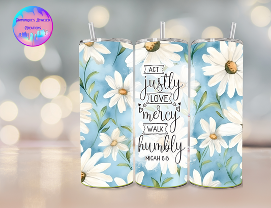 Daisy Blue Tumbler