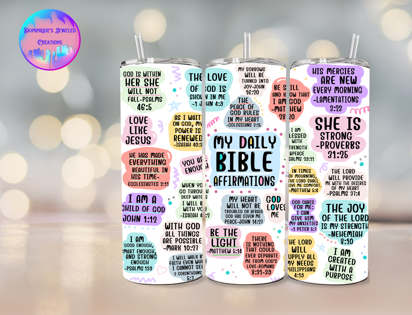 My Daily Bible Affirmations Tumbler