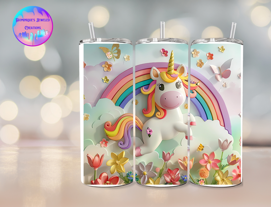 Unicorn Rainbow Tumbler